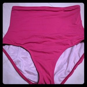Land's End tummy-controlling swim bottoms (pink)